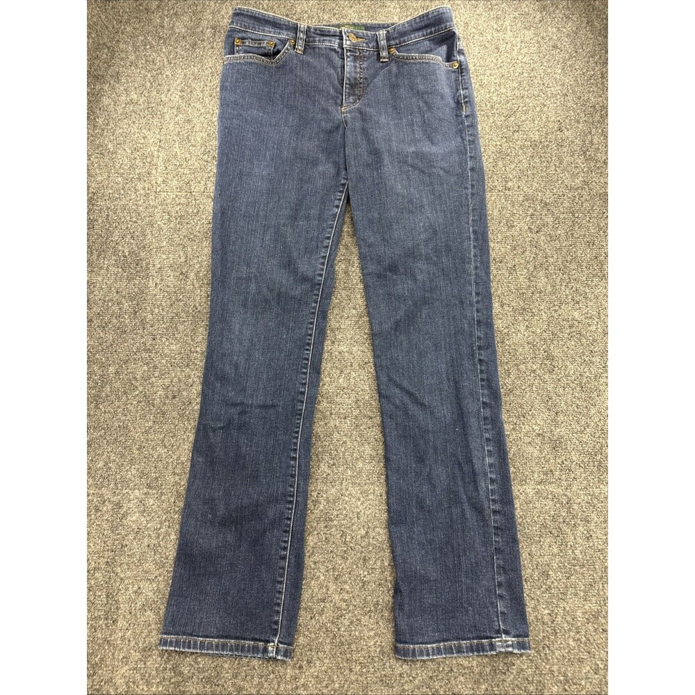 LRL Lauren Jeans Co Ralph Lauren Womens 6 Modern Straight Stretch Blue Jeans